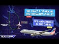 Pilot reports smoke in the cabin and declares MAYDAY. American A321 returns to Dallas. Real ATC