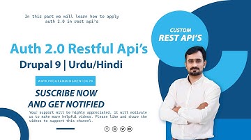 How to apply auth 2.0 on restful API’s in Drupal 9 | Urdu/Hindi | #36