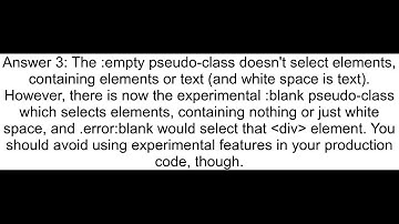 empty selector not working in css