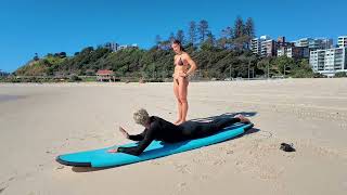 Hard to beat a surf lesson when the water looks this good 💙 Kirra Beach, Gold Coast.