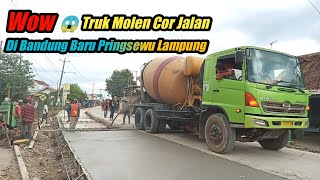 Truk Mixser molen Cor Jalan Di Bandung Baru Pringsewu Lampung