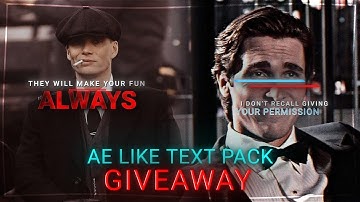 Free Alight Motion Text Animation - 50 Subscribers Special Giveaway