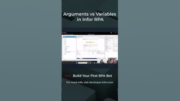 Arguments vs. variables in Infor RPA