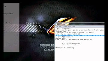 How to record a game with Fraps. + download Fraps
