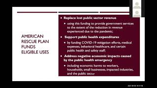 SEDA COG American Rescue Plan Act (ARPA) Overview