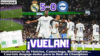 EL REAL MADRID DISFRUTA Y GOLEA AL ALAVÉS. ¿COURTOIS PARA LA FINAL? LO DE VINICIUS, BELLINGHAM...