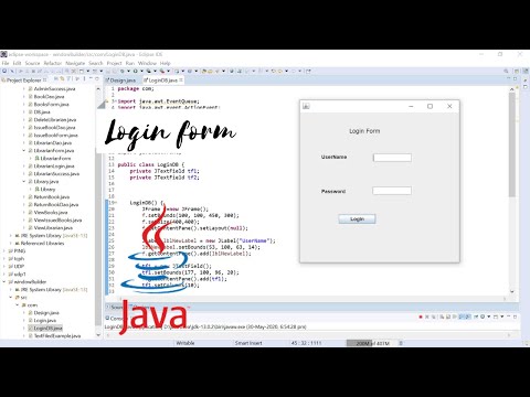 Create a Simple Login Form Using Java swing (Windows Builder) in 2020 || Virtual Tech