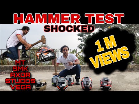 Hammer test on Studds,Vega,Axxis,SMK and MT Helmets #TechnicalTiger