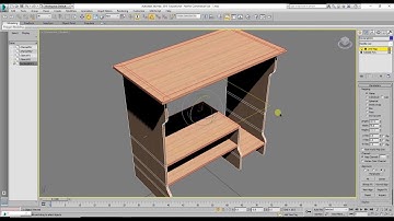 Modeling UV unwrapping and Texturing a Computer Table in 3Ds Max 2015
