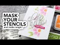 Masking + layering stencils = the COOLEST card designs!