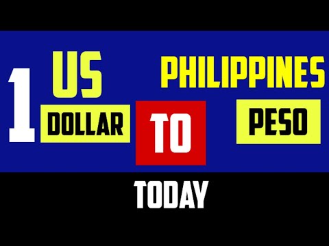 1 us dollar to philippine peso exchange rate today USD PHP