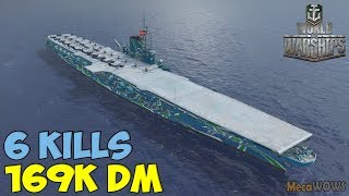 World of WarShips | Midway | 6 KILLS | 169K Damage - Replay Gameplay 4K 60 fps