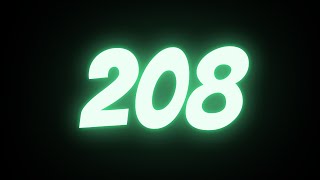 [03:28] 208 Second Countdown Timer Beep Sound For Every Second | Neon Light 208s Loud Alarm Sound