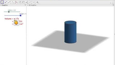 The volume of a cylinder