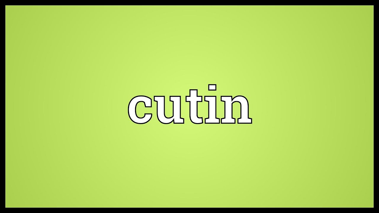 Cutin Meaning - YouTube