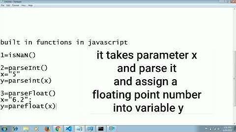 parseint(),parsefloat(),eval() functions in javascript with examples