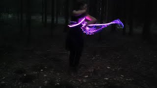 beautiful mystical pixel whip dance in a forest // (Fibreflies, Fibrefly dance)