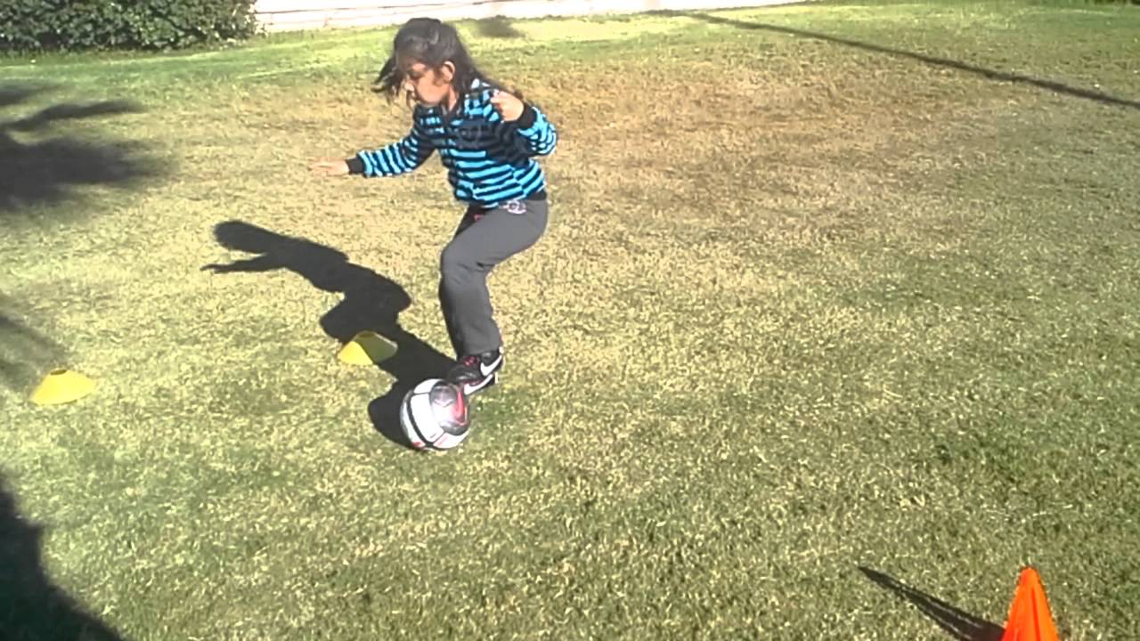 Soccer drill 4 year old girl YouTube