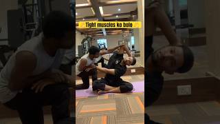 🔥Partner stretch for shoulder and trapezius muscles🔥 #viral #painrehabb #asmr #viral