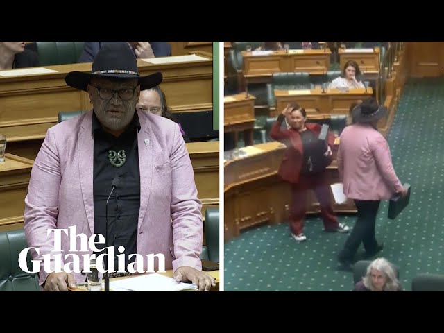 Māori party co-leader ejected from New Zealand parliament after performing haka class=