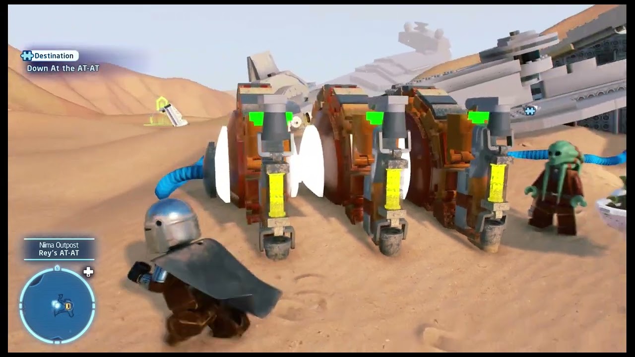 Lego Star Wars Skywalker Saga Space Jakku Ray's Speeder Race