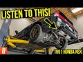 1991 Honda NSX gets a CUSTOM EXHAUST system! (Sounds like an exotic?!)