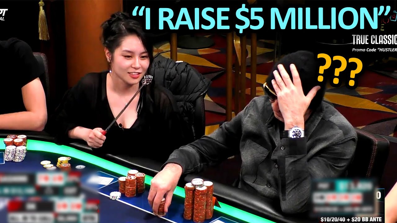 She's Trying to Throw Him Off His Game After Shoving All In