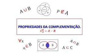 Conjuntos Propriedades Da Complementação.