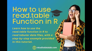 How to use read.table Function in R | Read table in r