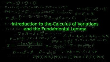 Introduction to Calculus of Variations and The Fundamental Lemma