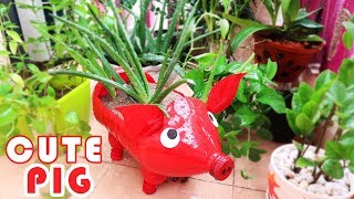 Amazing Craft Ideas | Cute DIY Pig-Shaped Plant Pots from Plastic Bottle screenshot 4