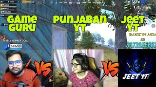 GameGuru vs Punjaban yt vs Jeet Gaming Last Zone Fight MKP Official gaming #pubgmobile #bgmimobile