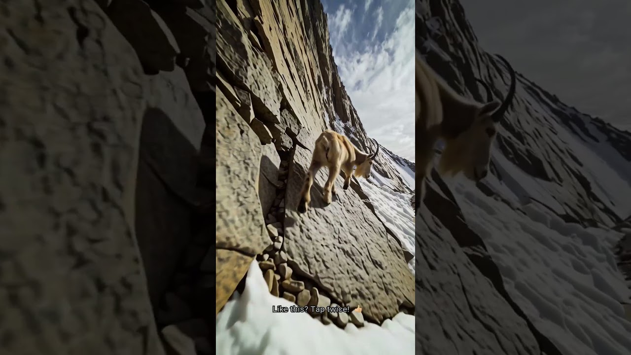 Life on the Edge: Mountain Goat POV 🐐❄️