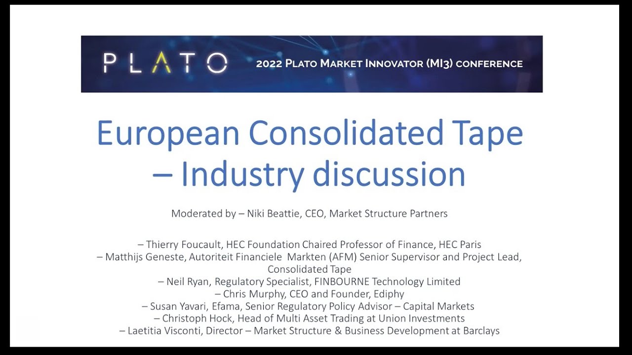European Consolidated Tape industry discussion