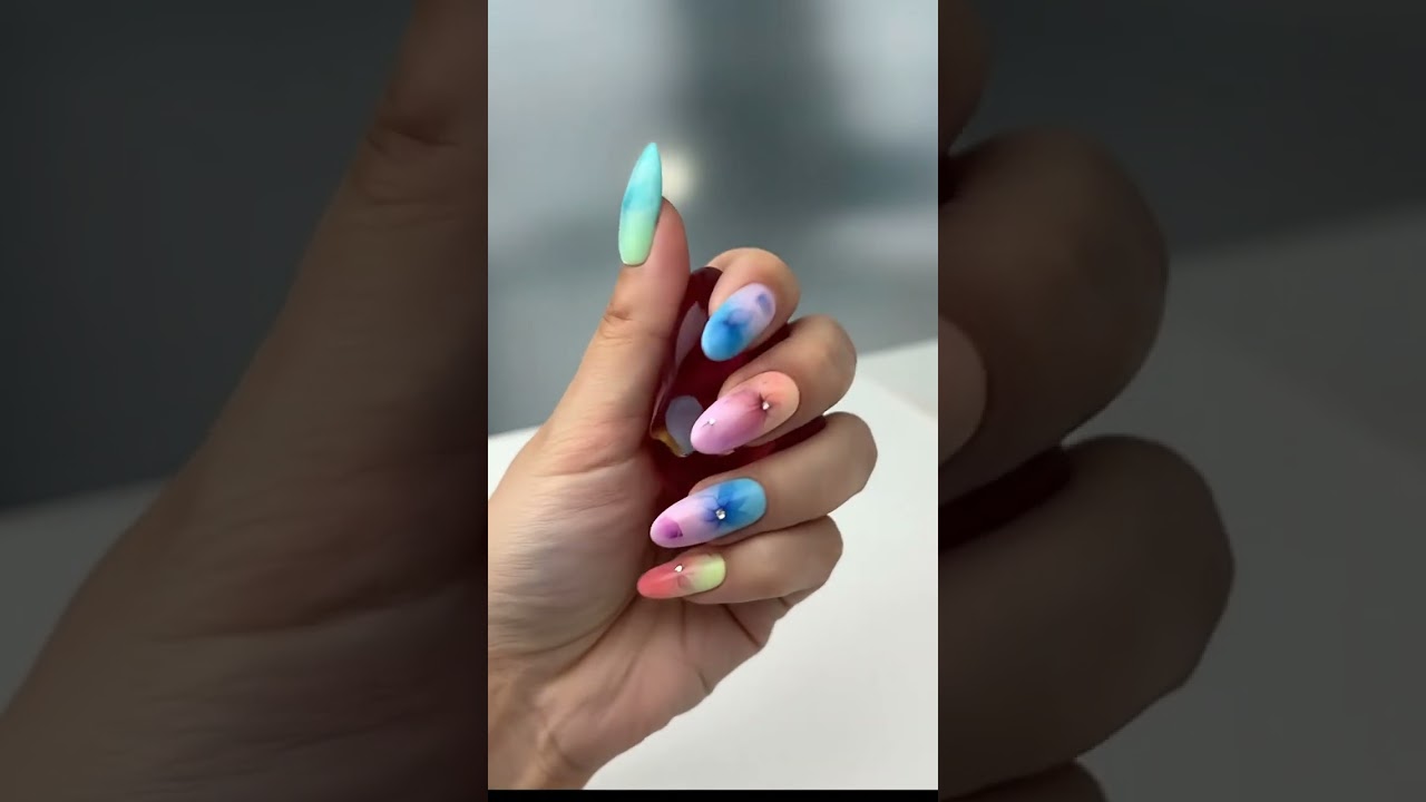 Hand painted real nails, AI animated 
