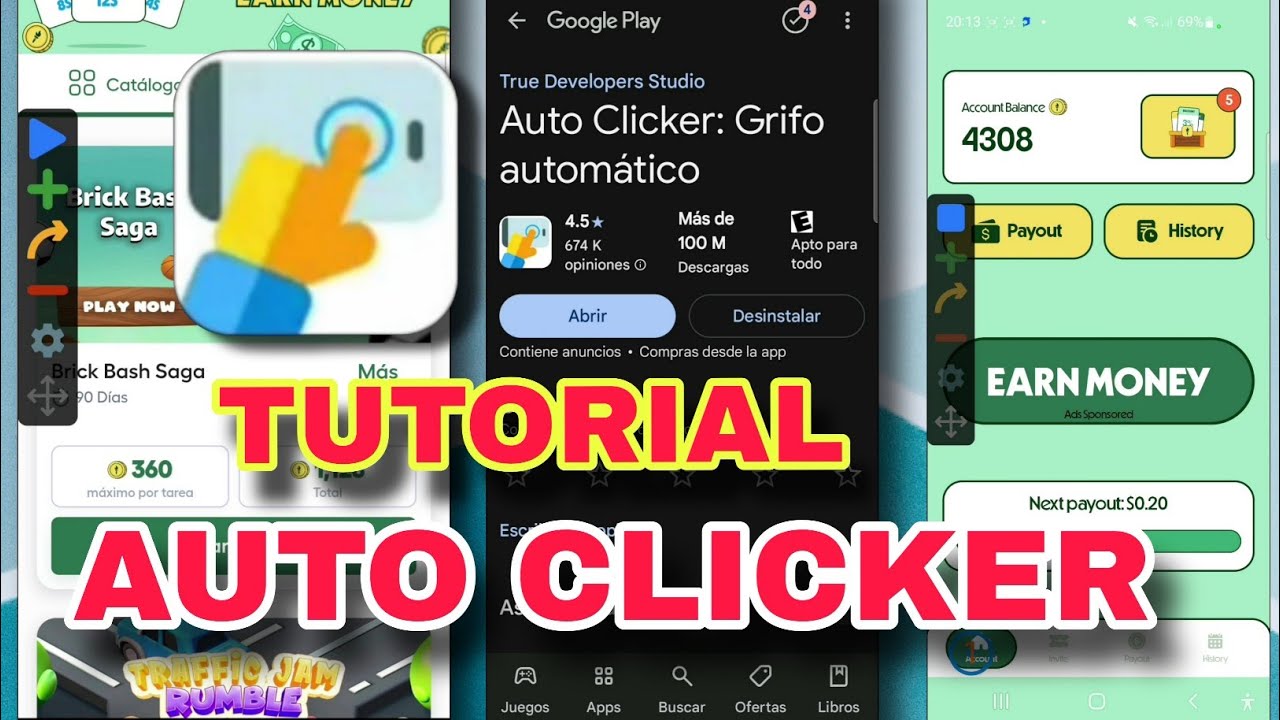 Como usar AUTOCLICKER | CLICK en AUTOMATICO en APPS