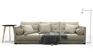 №5  Sofa modeling "Flexform Le Canape" Autodesk 3ds Max & Marvelous designer & Render settings