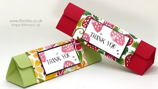 Large Triangular Box using Stampin' Up! Fruit Stand Paper