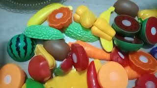 Satisfying Videos with cutting and matching fruit and vegetables toys//funny video toys//ASMR