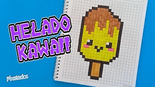 HOW TO DRAW A KAWAII ICE CREAM IN PIXEL ART - PIXELADOS