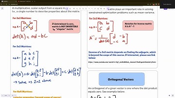 Modern Portfolio Theory - Matrix Algebra Review