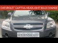 Chevrolet Captiva Headlight Bulb Replacement || Headlamp Bulb Change. Headlight Removal Process.