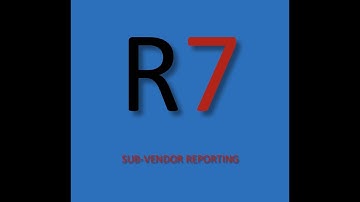 R7: Sub-vendor reporting for depository candidates and committees