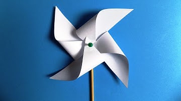 How to make Paper Windmill that Spins - Easy Origami