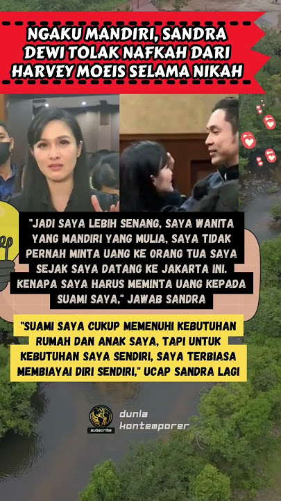 NGAKU MANDIRI, SANDRA DEWI TOLAK NAFKAH DARI HARVEY MOEIS SELAMA NIKAH #duniakontemporer #shorts