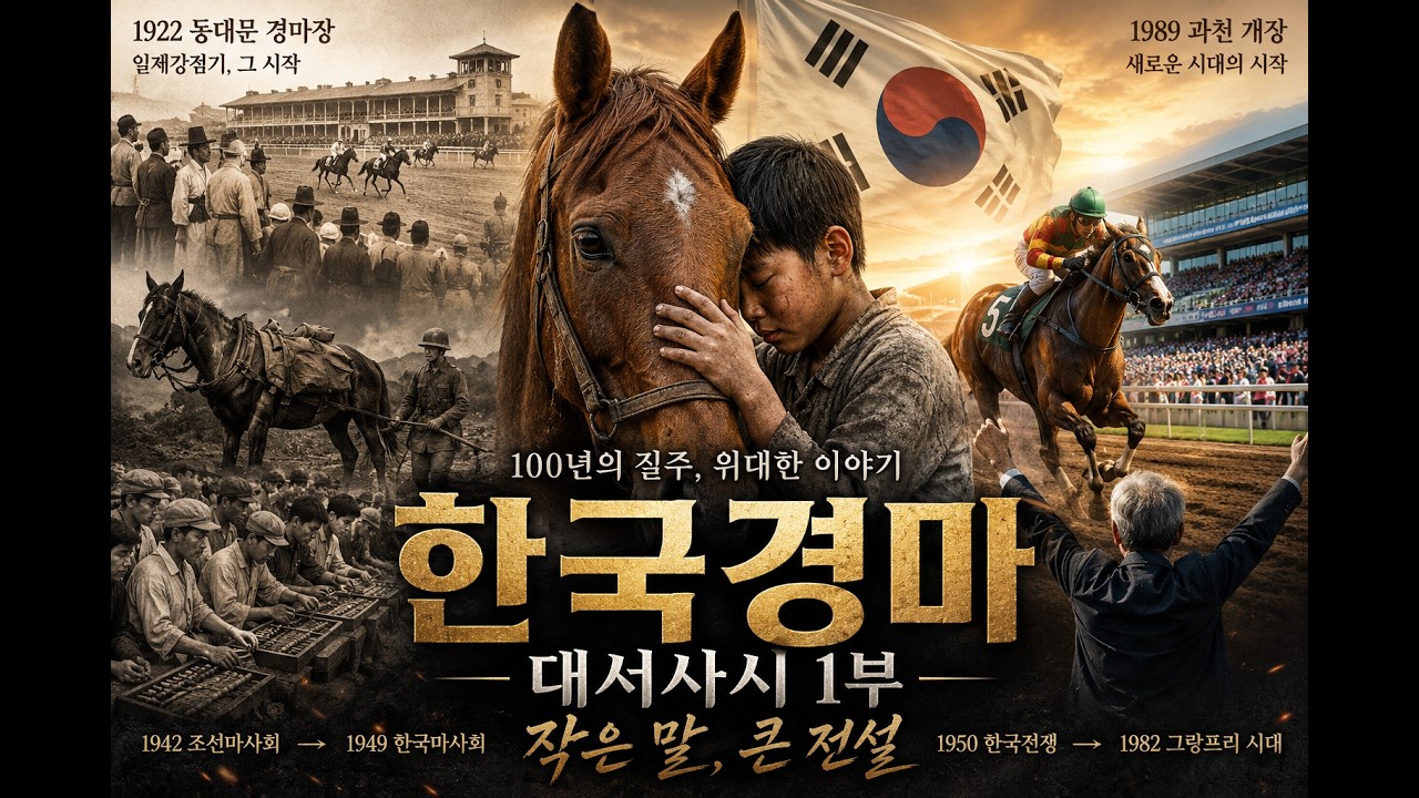 식민지 흙바닥에서 시작된 100년의 질주 | 한국경마 대서사시 1부 「작은 말, 큰 전설」 (확장판)#한국경마 #감동실화 #휴먼다큐 #역사다큐 #한국경마100년