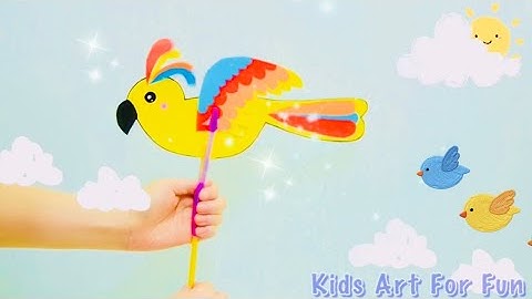 Flying Bird Paper Craft Step by Step Tutorial | Paper Crafts Ideas For Kids | 趣味小鳥勞作DIY