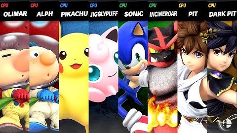 Olimar and Alph VS Pikachu and Jigglypuff VS Sonic and Incineroar VS Pit and Dark Pit Smash Ultimate