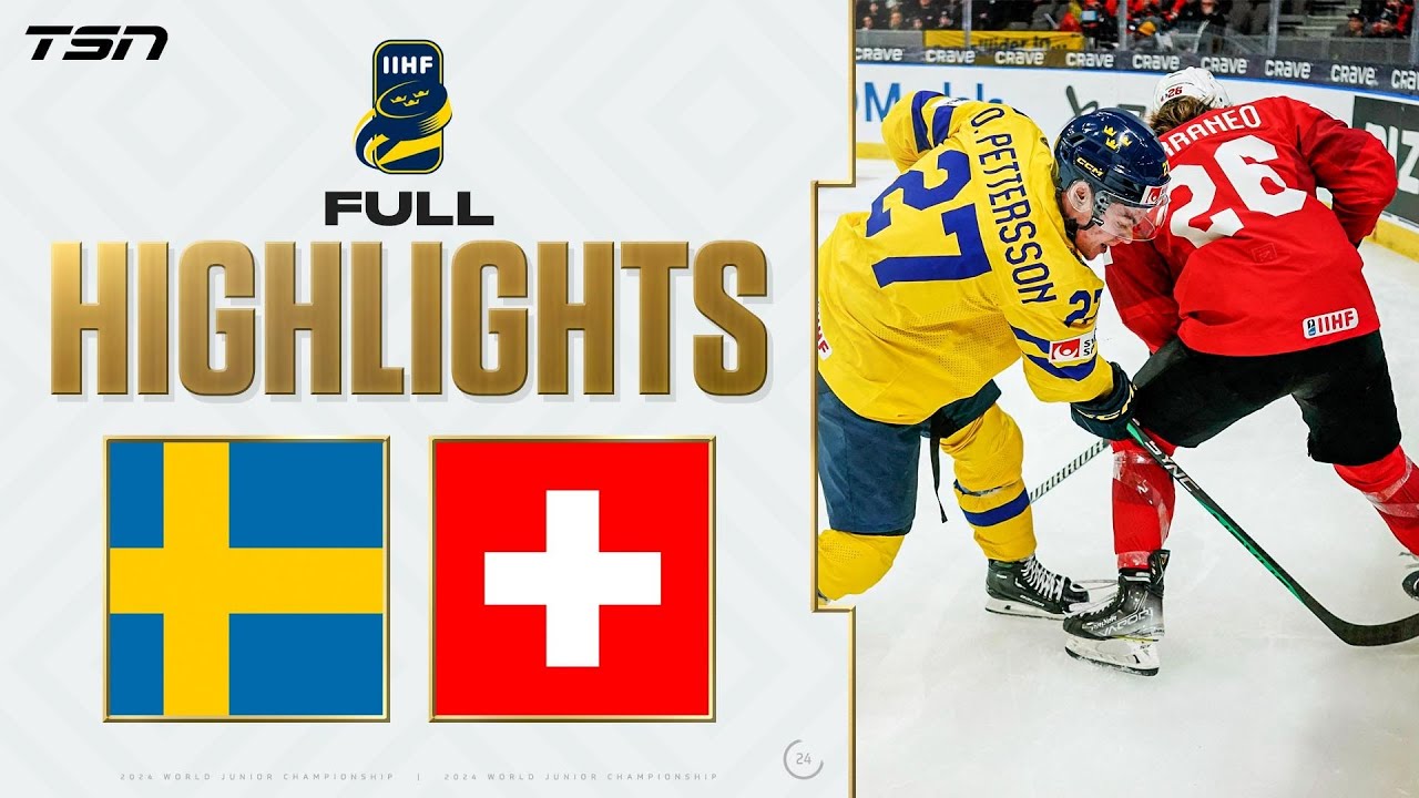 Sweden vs. Switzerland FULL HIGHLIGHTS -- 2024 World Junior Championship quarter-final