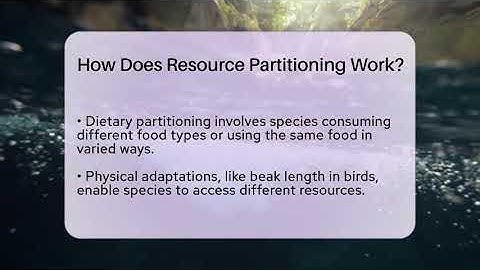 How Does Resource Partitioning Work? - Biology For Everyone